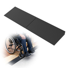 Rise Rubber Threshold Ramps for Doorways, 34" Wide Modular Wheelchair Ramp 2 PCS