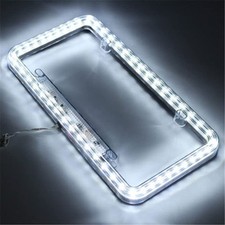 12 V 54 LED Color Light License Plate Frame Acrylic Plastic License Plate Cov...