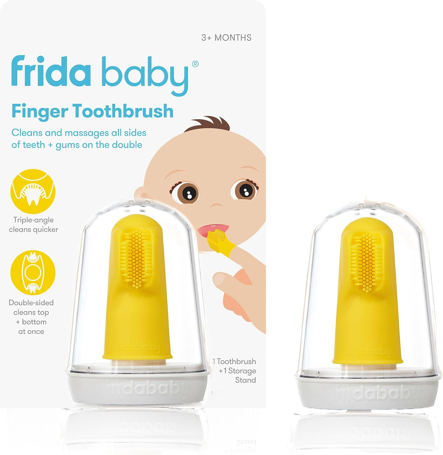 Frida Baby Training Toothbrush - Easy-Grip Toddler Toothbrush for Self Brushing