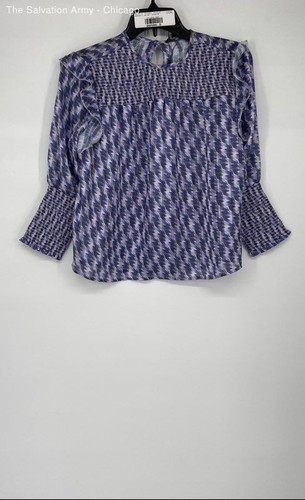 Blouse Femme PJK Multicolore Avec Fermeture éclair Devant - Taille M, Neuve Sans étiquette
