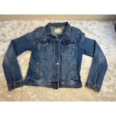 Universal Thread Freeborn Jacket Womens Small Medium Wash Blue Denim Trucker S