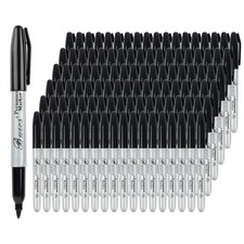 Permanent Markers, 200 Count Black Permanent Markers, Fine Point, Waterproof ...
