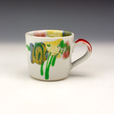 Janice Tchalenko Dartington Pottery - Poppy Design Studio Pottery Mug