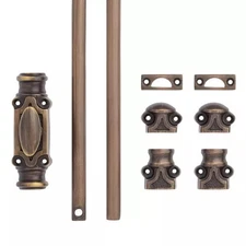Signature Ironmongery Stepney Cabinet Brass Cremone Bolt Hardware 2 feet Antique