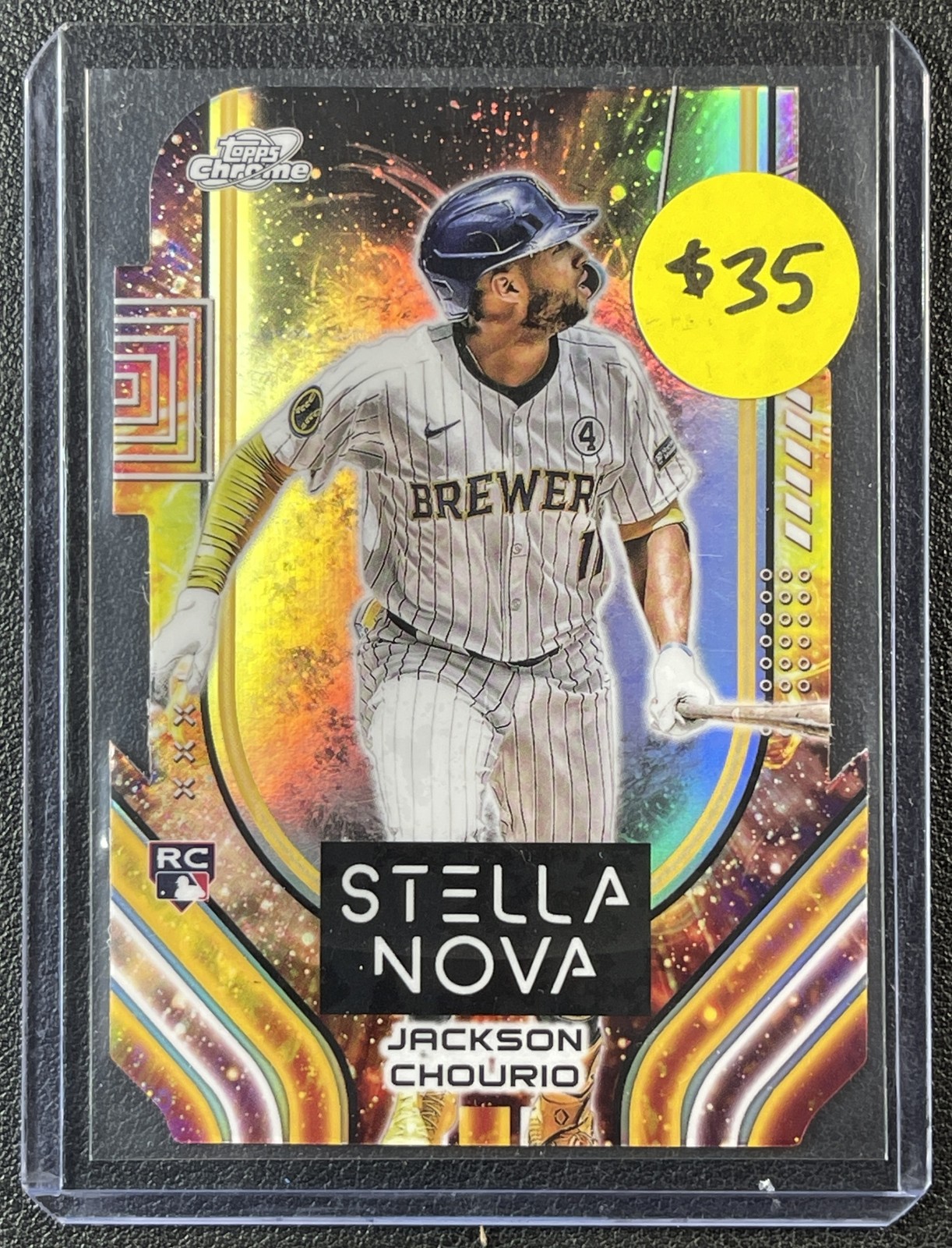 JACKSON CHOURIO 2024 TOPPS COSMIC CHROME #SN-11 STELLA NOVA ROOKIE RC BREWERS