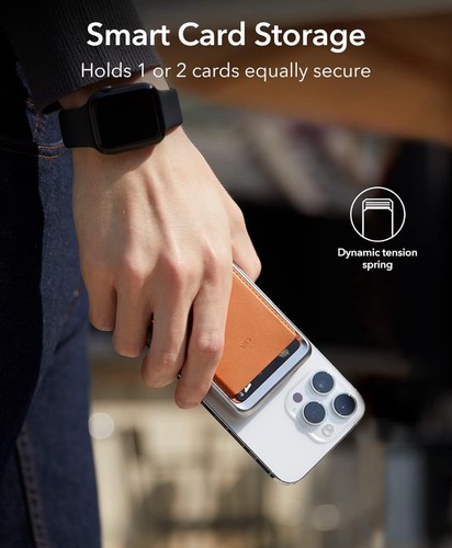 Power Bank 5000mAh Magnetic Wireless Portable Charger Wallet Adjustable Stand - Zdjęcie 4 z 24