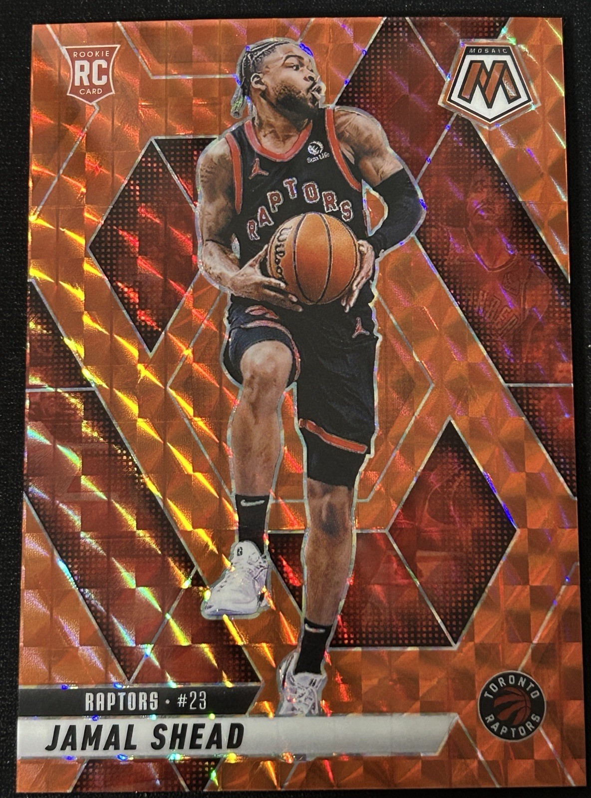 JAMAL SHEAD 2024-25 MOSAIC ROOKIE ORANGE MOSAIC PRIZM #201 RC #/249