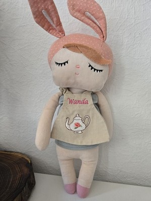 Süße Metoo Angela Wanda Hasenmädchen Stoffpuppe Hase Girl Teekanne