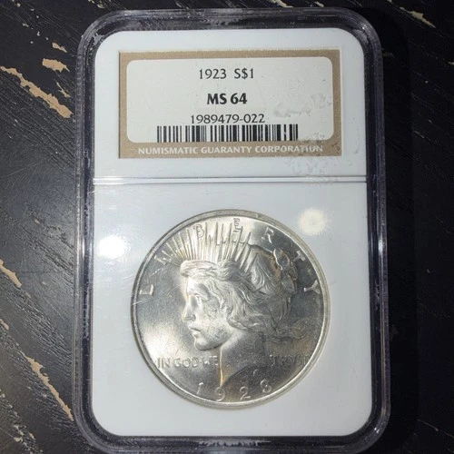 1923 Peace Silver Dollar MS64 NGC