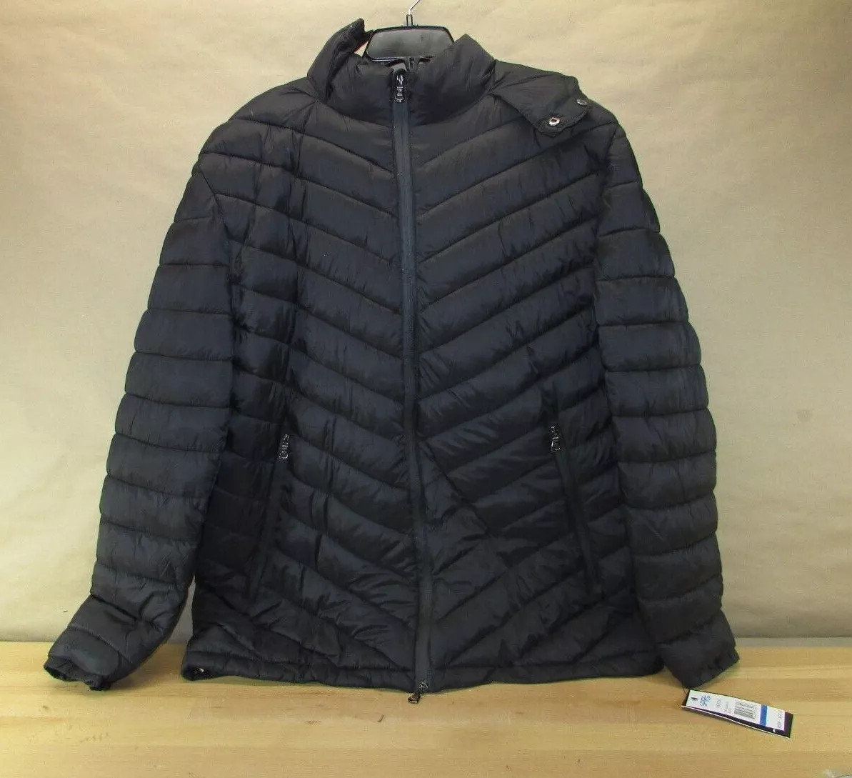 СТЕГАНЫЙ ПУХОВИК С КАПЮШОНОМ SPIRE BY GALAXY XEADA - РАЗМЕР: МУЖСКОЙ 2XL - ЧЕРНЫЙ