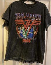 Van Halen 1984 Tour of the World Black T-Shirt Size L, Rock used condition