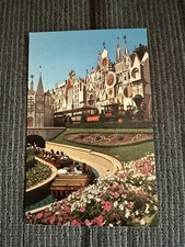 Vintage ANAHEIM CA California Disneyland It's a Small World Postcard Disney New