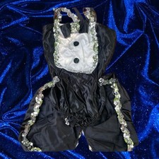 Vintage Curtain Call Pagaent Dance Costume Cute Tuxedo Childs Sz 8 Girls