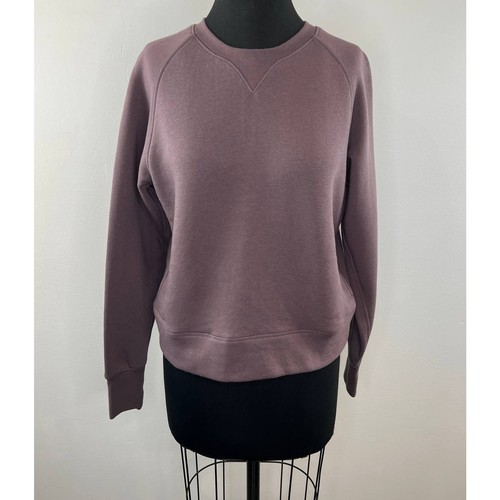 NWT Public Rec Luxe Fleece Crew Smokey Plum French Terry Pullover Sweater M NEW - Picture 2 of 9