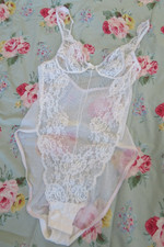 Vintage VICTORIA'S SECRET Gold Label LACE Teddy Bodysuit LINGERIE Sz M Mint