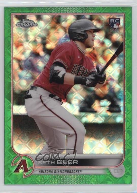 2022 Topps Chrome Logofractor Edition Green Refractor 7/99 Seth Beer #93 0ks