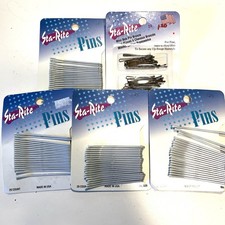 Vtg Sta-Rite Bobby Pin Coated in White, 90 count Lot Of 5 Piece