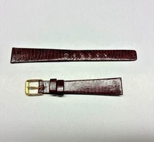 13mm Burgundy Genuine Lizard Watch Band - USA