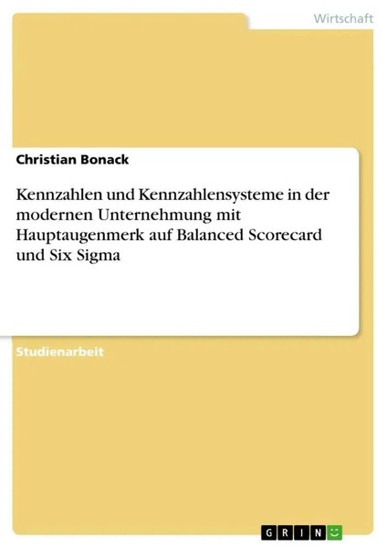 Christian Bonack | Kennzahlen Und Kennzahlensysteme In Der Modernen...-image