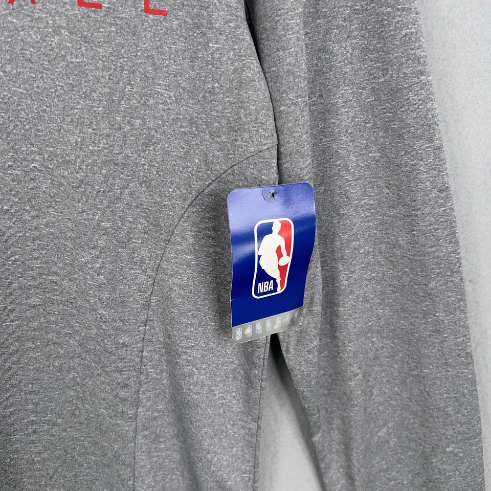 Camisa Detroit Pistons Para Hombre Pequeña Gris NBA Baloncesto Manga Larga Cuello Redondo Foto 4 de 4