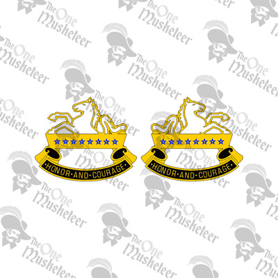 8TH CAVALRY REGIMENT DUI- DECAL, QUALITY 3M VINYL