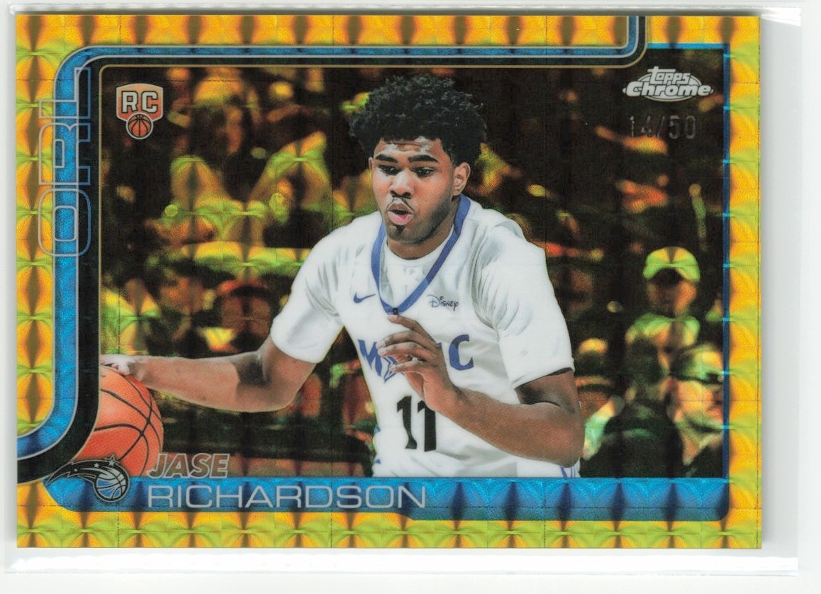 2025-26 Topps Chrome Jase Richardson #275 Gold Geometric RC /50