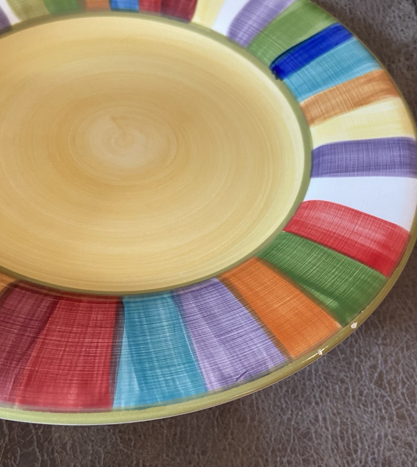 Philippe Richard Rainbow Stripes Salad Plates 8.25” Diameter Set Of 4