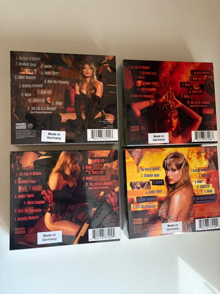 The Life of a Showgirl Taylor Swift Deluxe CDs SET (4) Limited Edition SEALED - Image 3 of 4