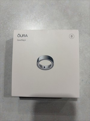 Oura Ring 4 Gen4 Brushed Silver Size 8 Smart Sleep & Health Tracker NEW