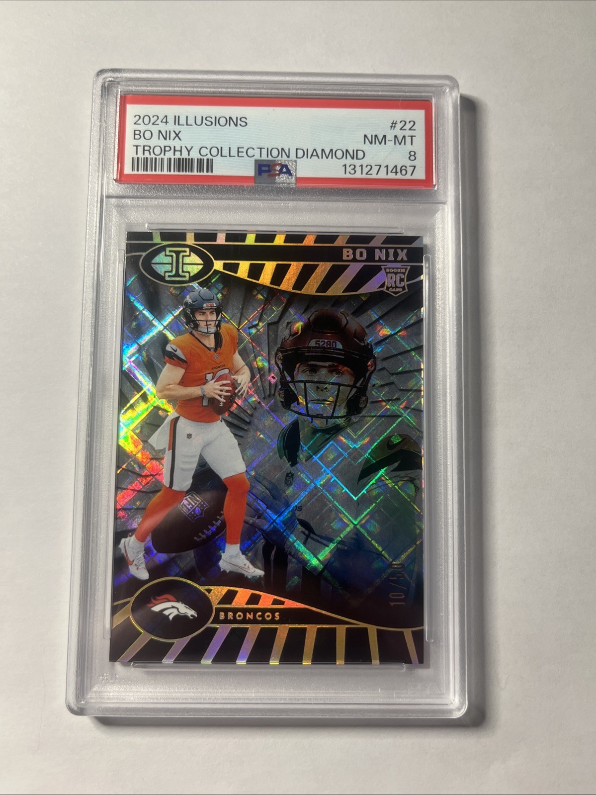 2024 Panini Illusions - Bo Nix #22 Trophy Collection Diamond 10/50 (RC) eBay 1/1