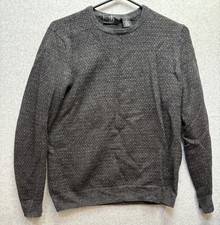 Calvin Klein Italian Yarn Men's Merino Wool Blend Sweater Size M Gray