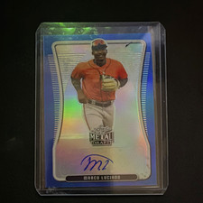 2020 Leaf Metal Draft Blue Rainbow Marco Luciano Auto Rookie #BA-ML1 /35