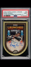 Marketplace image: 2025 Topps Cosmic Launched Into Orbit Barry Bonds Auto Superfractor Rainbow PSA