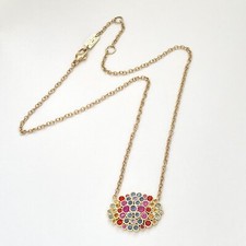 IPPOLITA Stardust Starlet Cluster Necklace Sapphire Rainbow 18K Yellow Gold