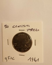Regno d'Italia VEIII: 50 centesimi IMPERO 1941 o 1942. altissima conservazione