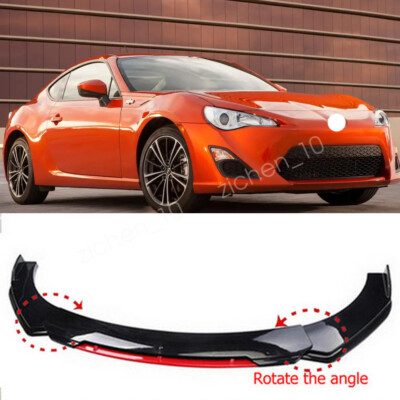 For Scion FRS TC Front Bumper Lip Splitter Spoiler Glossy Black Red Body Kit