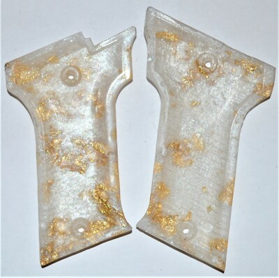 AMT Automag II pistol grips pearl with gold leaf plastic | eBay