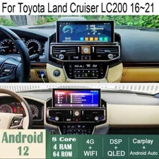 Car Android Gps Navigation Wifi 12.3" For Toyota Land Cruiser Lc200 08~21 Radio
