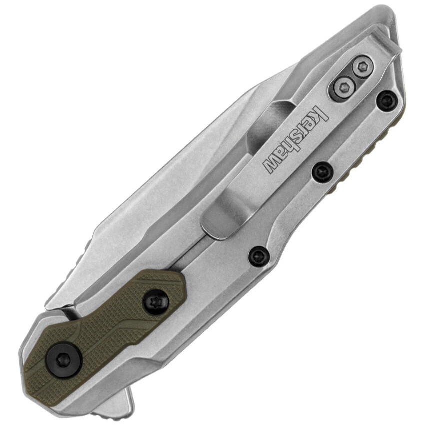 Kershaw Salvage Framelock A/O Green GFN & Stainless Folding 8Cr13MoV Knife 1369X