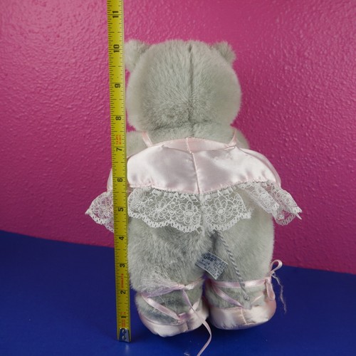 Russ Ballerina Nilpferd Plüsch Vintage 10 Zoll Stofftier grau rosa Tutu Plushie Ballett - Bild 4 von 9