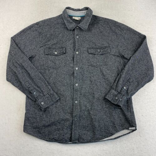 Carbon 2 Cobalt Casual Button Down Men's Large Gray 100% Cotton