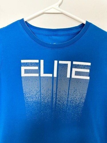 The Nike Tee Youth Boys Elite Graphic T-Shirt Size M Blue White Crew Neck - Picture 2 of 10