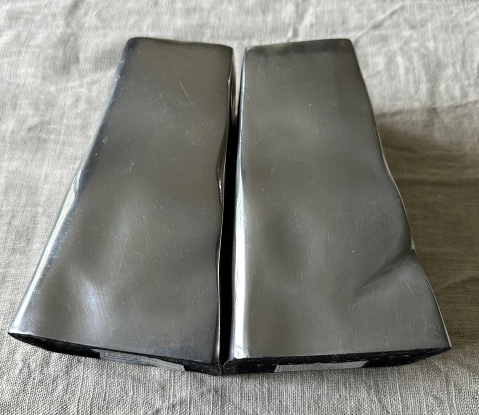 Pottery Barn подсвечник держатель пара комплект конус серебристый столб металлический современный - Изображение 4 из 4