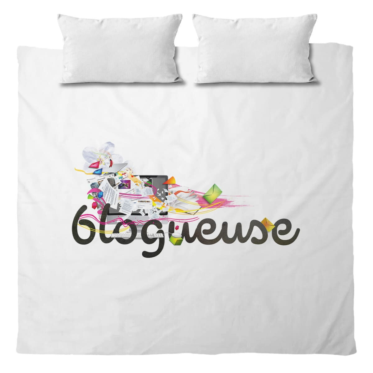 Parure de lit 220 x 200 cm Blogueuse anti-plis pour un lit toujours impeccable sans repassage