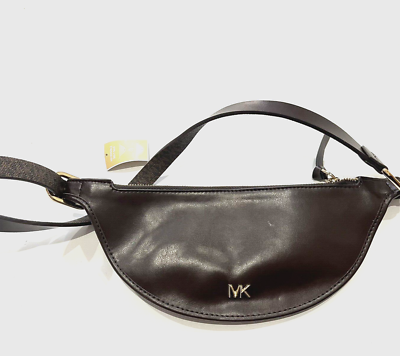 MICHAEL KORS reversible Belt Bag Brown Leather Logo  display picture 3