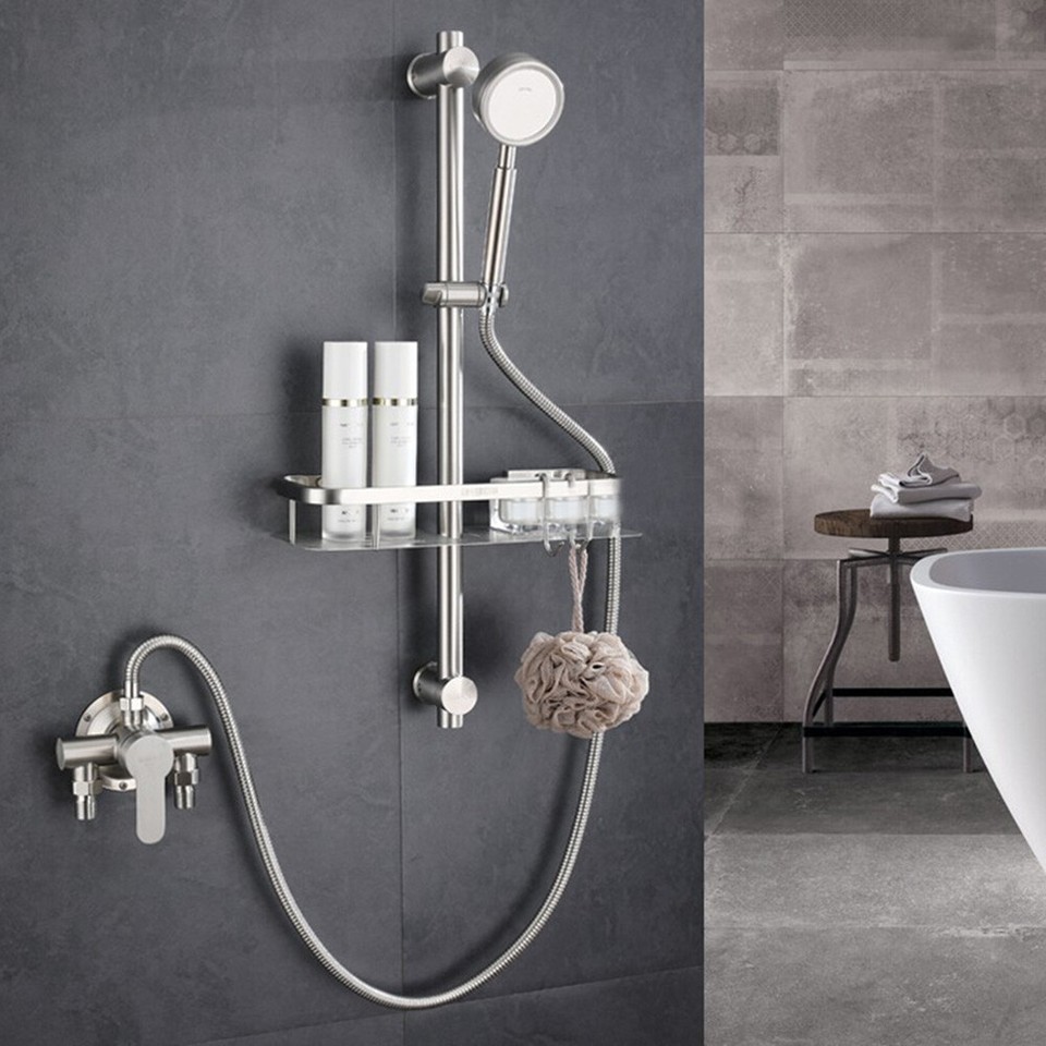 Wall Mount Shower Faucet Control Valve Bath Mixer Bathroom Water Tap ...