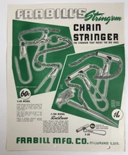 1948 Frabill's String'em Old Fishing Stringer Flyer Print Ad WIS.
