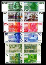2x  5, 5, 10, 25, 100, 1000 Gulden - Issue 1966 - 1973 - Reproduction - 03