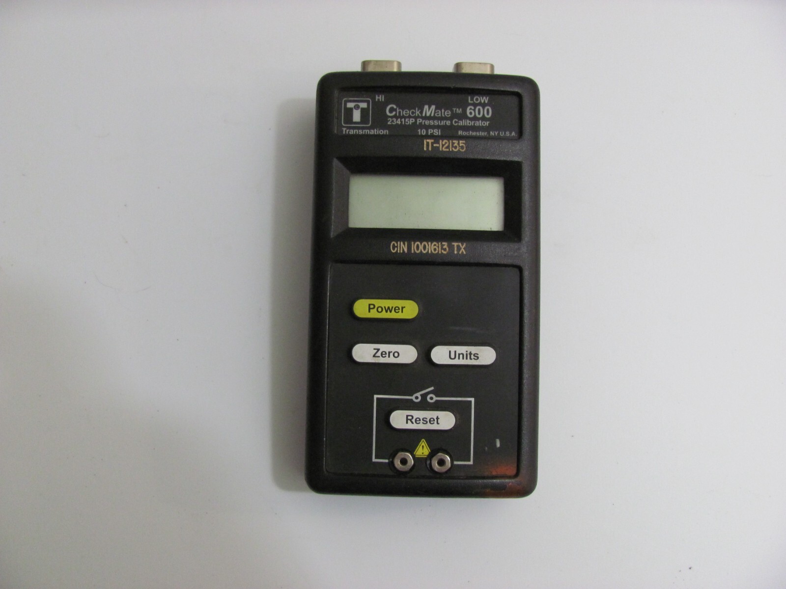 Transmation CheckMate Low 600 Pressure Calibrator 10psi 23415P
