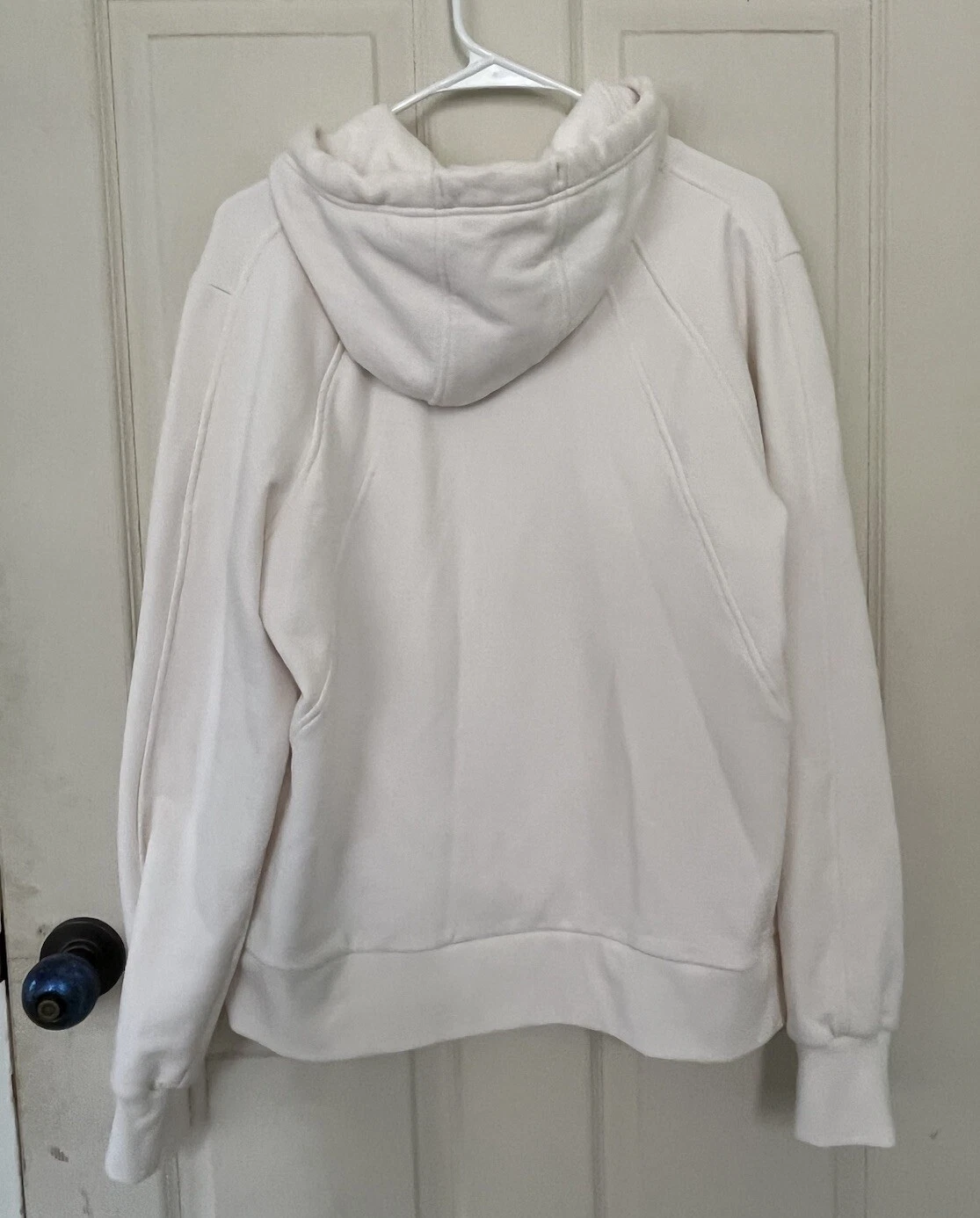 OFF WHITE Felpa con cappuccio pull over Athleta Off bianca crema cotone cotone taglia media